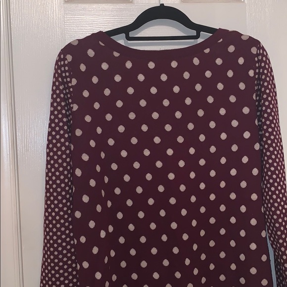 Burgundy polka dot sweater - Picture 6 of 6